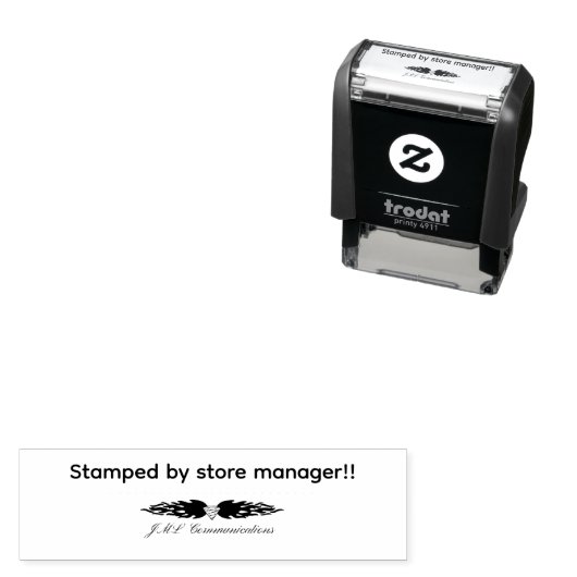 Abstempeln durch den Store Manager Permastempel (Beispiel)