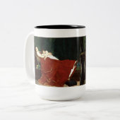 Abstempeln von Mutter- und Kind-Retro-Look Zweifarbige Tasse (Vorderseite Links)