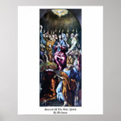 Abstieg des Heiligen Geistes durch El Greco Poster (Vorne)