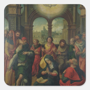 Abstieg des Heiligen Geistes Quadratischer Aufkleber