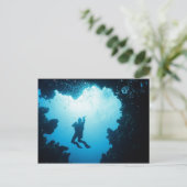 Abstieg in Höhle Postkarte (Stehend Vorderseite)