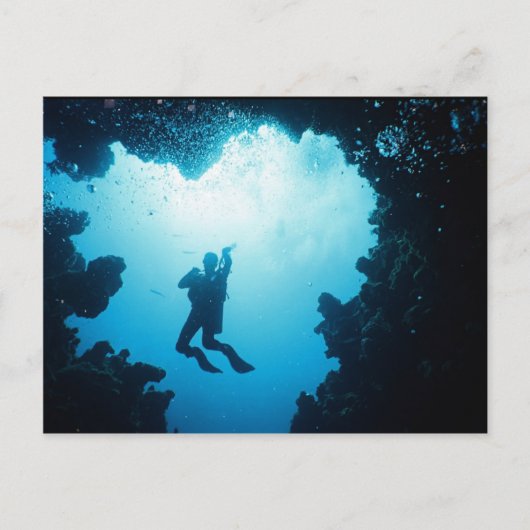 Abstieg in Höhle Postkarte (Vorderseite)