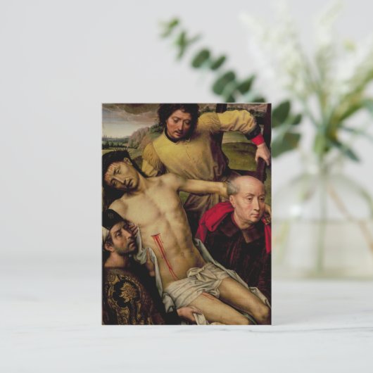 Abstieg vom Kreuz, links Handfläche Postkarte (Stehend Vorderseite)