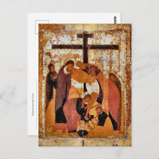Abstieg vom orthodoxen Christlichen Symbol Postkarte (Vorne/Hinten)