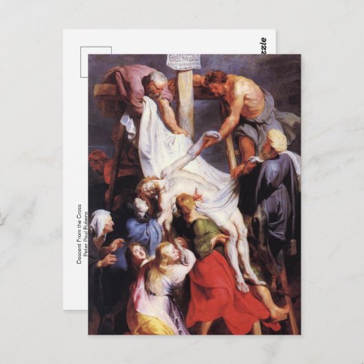 Abstieg von Peter Paul Rubens Postca vom Kreuz Postkarte (Vorne/Hinten)