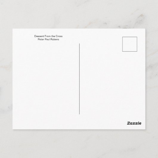 Abstieg von Peter Paul Rubens Postca vom Kreuz Postkarte (Rückseite)
