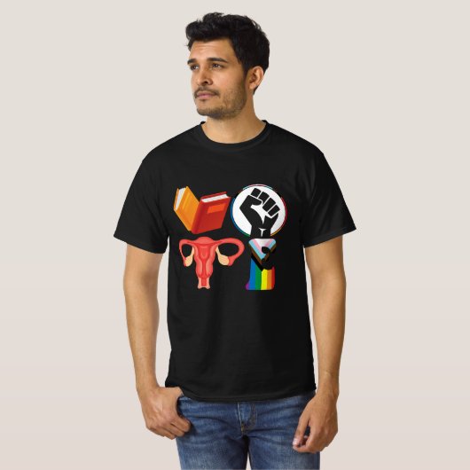 Abstimmbücher Fetisch Ovarien Lgbt Oppressed Repre T-Shirt (Vorne ganz)