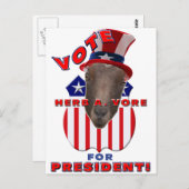 ABSTIMMEN HIER EIN VORGEHEN FÜR PRÄSIDENT! ZIEGE POSTKARTE (Vorne/Hinten)