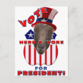 ABSTIMMEN HIER EIN VORGEHEN FÜR PRÄSIDENT! ZIEGE POSTKARTE (Vorderseite)