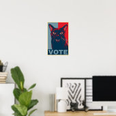 ABSTIMMEN, mit Manny Halloween-Katze Poster (Heimbüro)