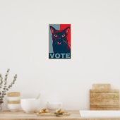 ABSTIMMEN, mit Manny Halloween-Katze Poster (Küche)