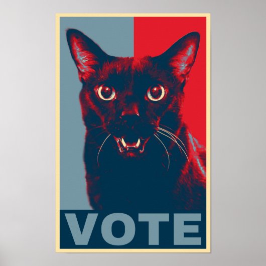 ABSTIMMEN, mit Manny Halloween-Katze Poster (Vorne)