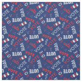 Abstimmung 2020 Typografie-Musternavy Stoff (Muster)