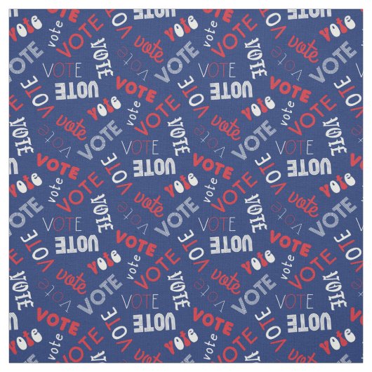 Abstimmung 2020 Typografie-Musternavy Stoff (Muster)