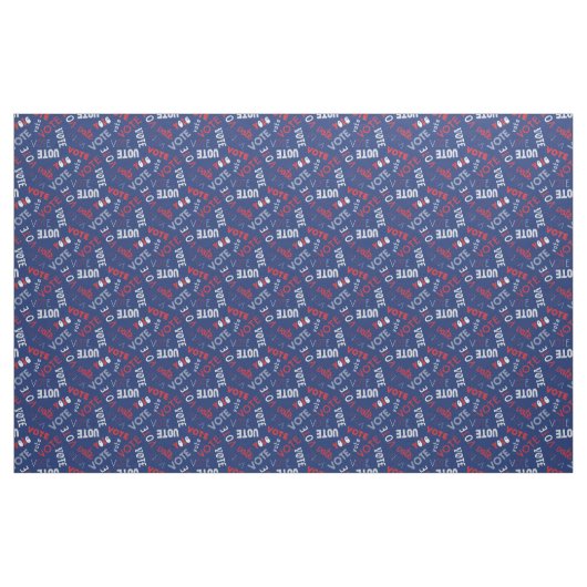 Abstimmung 2020 Typografie-Musternavy Stoff (Fat Quarter (45,7 x 55,9 cm))