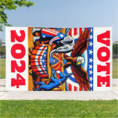 Abstimmung 2024 Präsidentschaftswahl Banner (Außenbereich)