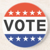 Abstimmung 2024 Präsidentschaftswahl Sandstein Untersetzer (Vorne)