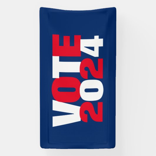 Abstimmung 2024 Rot-Weiß- und Blaue Wahl Banner (Vertikal)