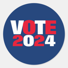Abstimmung 2024 Rot-Weiß- und Blaue Wahl Runder Aufkleber