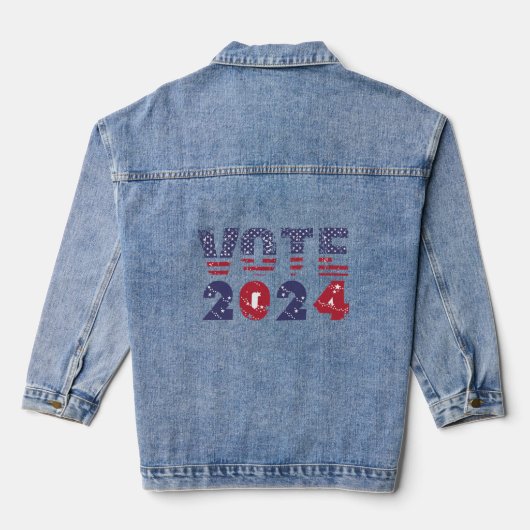 Abstimmung 2024 Unisex Jeansjacke (Rückseite)