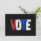 Abstimmung 2024 USA Wahlrecht Vintag Einladung (Stehend Vorderseite)