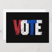 Abstimmung 2024 USA Wahlrecht Vintag Einladung (Vorne/Hinten)