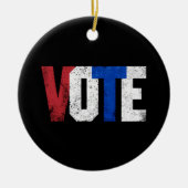 Abstimmung 2024 USA Wahlrecht Vintag Keramik Ornament (Vorne)
