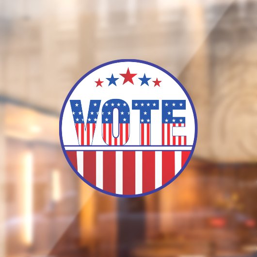 Abstimmung 2024 Wahlen Dezember Fensteraufkleber (Blatt 2)