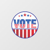 Abstimmung 2024 Wahlen Dezember Fensteraufkleber (Blatt)