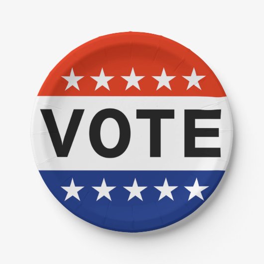 Abstimmung 2026 Zwischenwahlen Pappteller (Vorderseite)