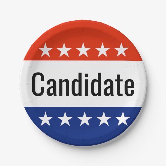 Abstimmung 2026 Zwischenwahlen Pappteller (Vorderseite)