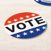 Abstimmung 2026 Zwischenwahlen Runder Pappuntersetzer (Angewinkelt)