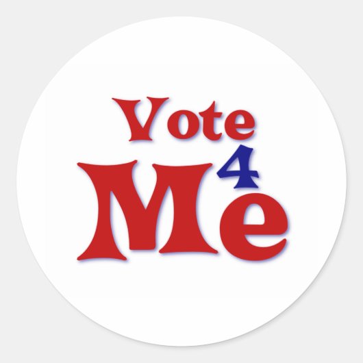 Abstimmung 4 runder aufkleber (Vorderseite)