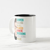 Abstimmung am Obersten Gerichtshof, Ruth Bader Gin Zweifarbige Tasse (Vorderseite Links)