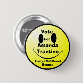 Abstimmung, Amanda Trantino, frühe Button (Vorne & Hinten)