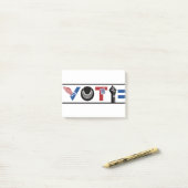 ABSTIMMUNG Amerikaner, RBG, USPS, BLM, Frieden und Post-it Klebezettel (Auf Schreibtisch)