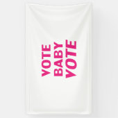 Abstimmung Baby, Hot Pink, Magenta, Fuchsia, weiß Banner (Vertikal)