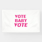 Abstimmung Baby, Hot Pink, Magenta, Fuchsia, weiß Banner (Horizontal)