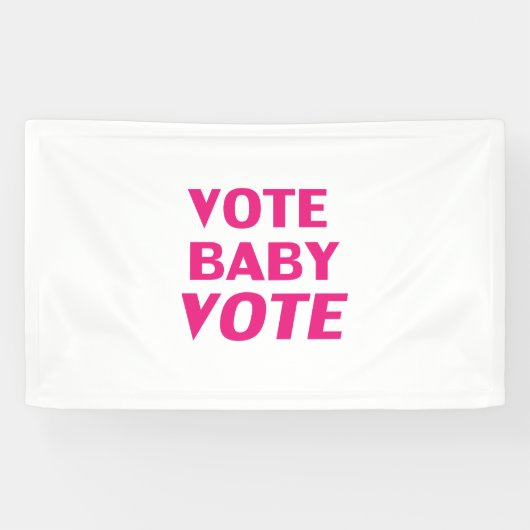 Abstimmung Baby, Hot Pink, Magenta, Fuchsia, weiß Banner (Horizontal)