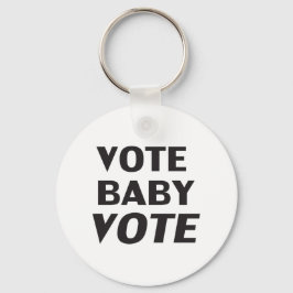 Abstimmung Baby Stimme Schwarz/Weiß modern Schlüsselanhänger