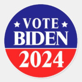 Abstimmung Biden 2024 Demokratisches Party Runder Aufkleber (Vorderseite)