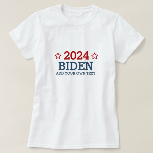 Abstimmung Biden 2024 - personalisierter Text T-Shirt (Design vorne)