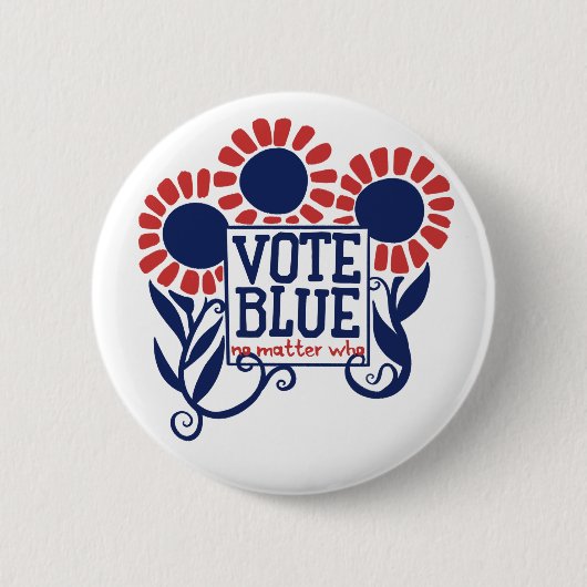 Abstimmung blau, egal wer 2020 button (Vorderseite)