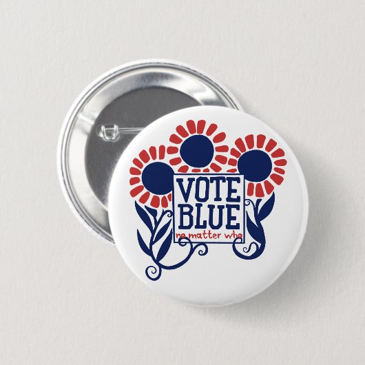 Abstimmung blau, egal wer 2020 button (Vorne & Hinten)