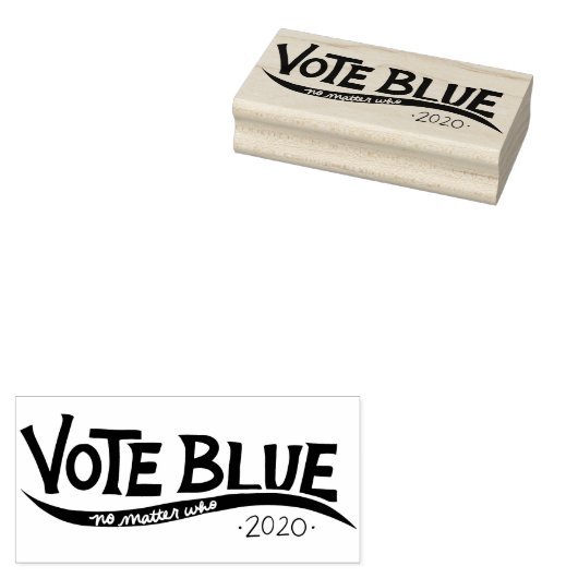Abstimmung blau, egal wer 2020 gummistempel (Stempel)