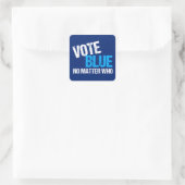 Abstimmung Blau, egal wer Demokrat ist Quadratischer Aufkleber (Tasche)