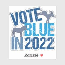 Abstimmung Blau im Jahr 2022 Demokrat Donkey Halbz