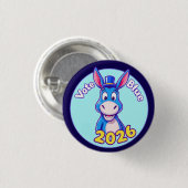 Abstimmung blau im Jahr 2026 Button (Vorne & Hinten)