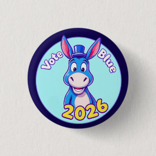 Abstimmung blau im Jahr 2026 Button