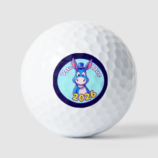 Abstimmung blau im Jahr 2026 Golfball (Vorderseite)